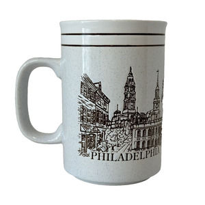 Stumper and Fielding, VTG Philadelphia PA Cup/Mug Liberty Bell Town Art Drawing